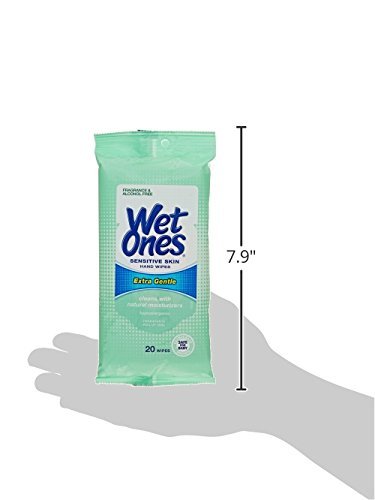 Wet Ones Sensitive Skin Hand Wipes, 20 Count