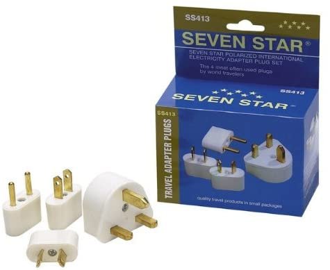 SEVENSTAR Polarized International Electricity Travel Adapter Plug Set Power Converter (SS 413)