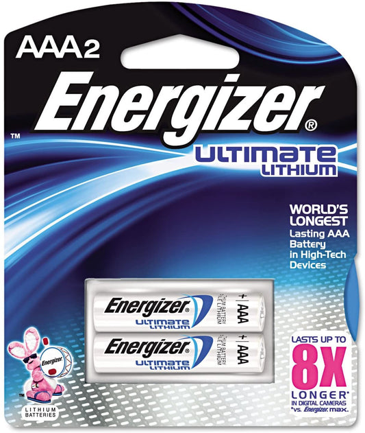 Energizer Lithium Batteries, AAA, 2 Batteries/Pack