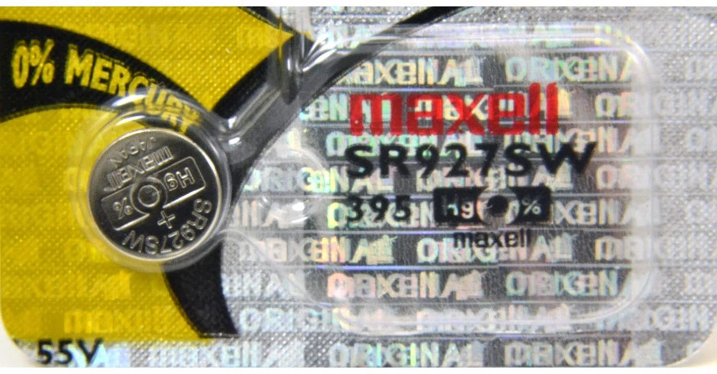 Maxell SR927SW 395 D395 SR57 SR927 Silver Oxide Watch Battery