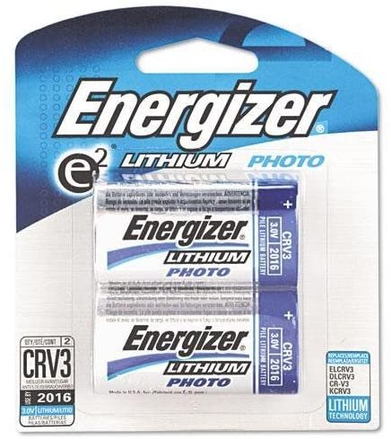 Energizer ELCRV3BP2 e2 Lithium Photo Battery, CRV3, 3V, 2/Pack