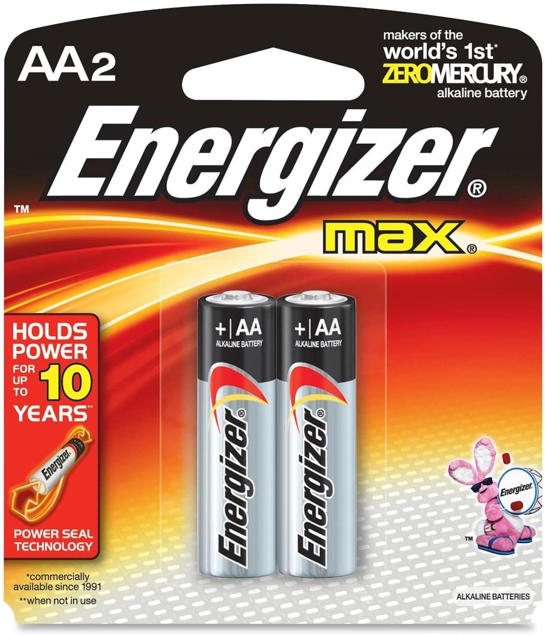 2 Pk, AA Energizer Max Battery