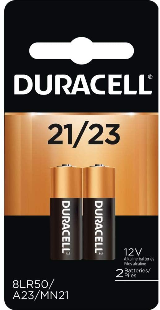 Duracell 12 Volt Alkaline Alarm Remote Battery MN21 / A23 2 Pack