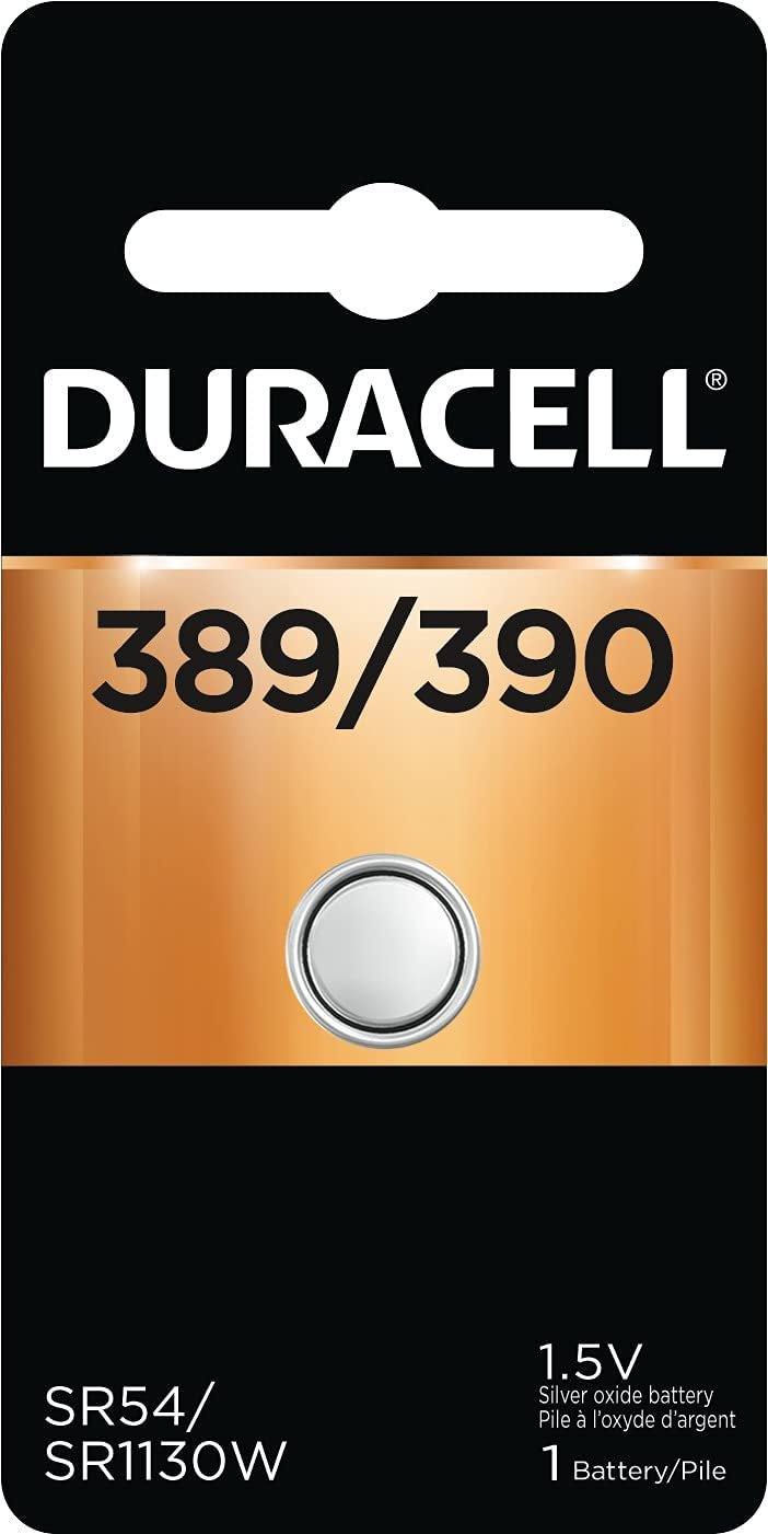 Duracell - 389/390 Silver Oxide Button Battery - long lasting battery - 1 count