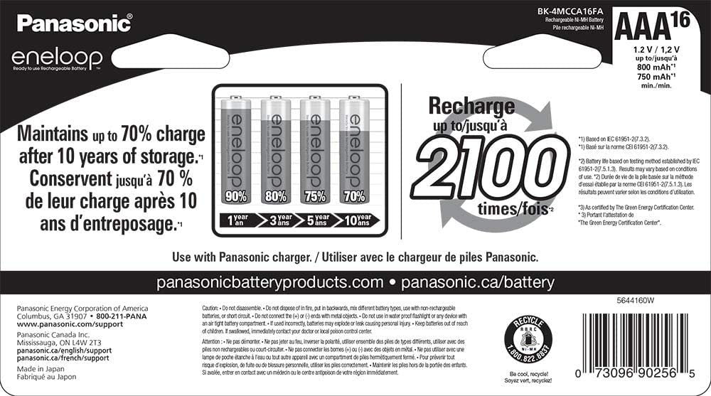 Panasonic eneloop, Pre-Charged Rechargeable Batteries