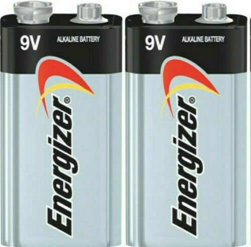 2 Energizer Max 9V 9 Volt E522 Alkaline Batteries