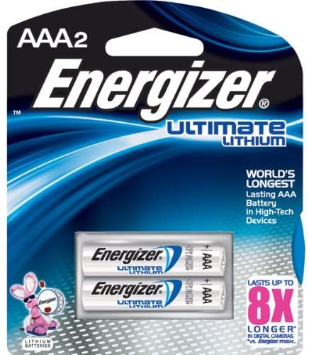 Energizer Genuine AAA Lithium Batteries 2 Pack